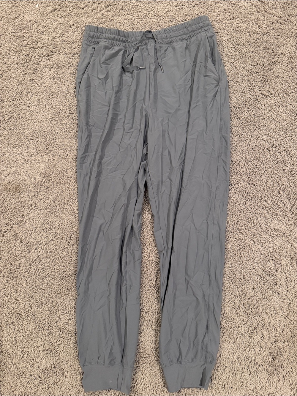 Women’s Lightweight Gray Jogger Pants - Elastic Waist